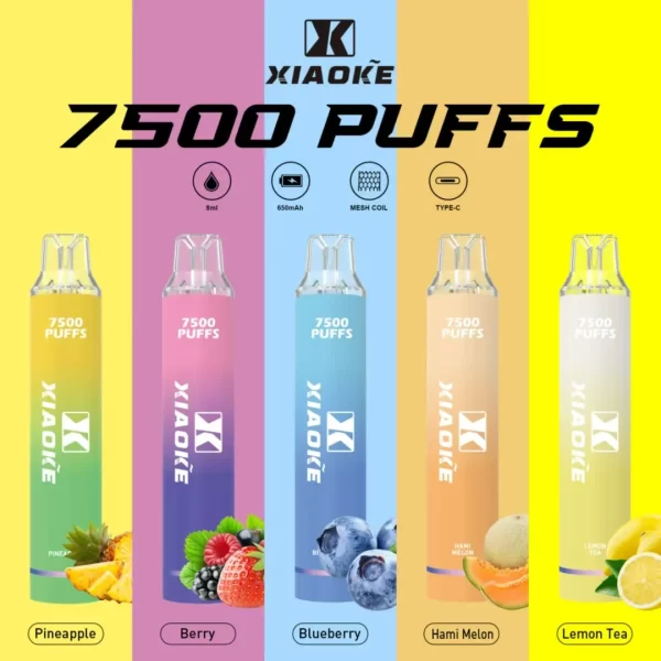 【XIAOKE 梟客】7500口拋棄式電子煙｜可充電設計・高效續航：圖片 8